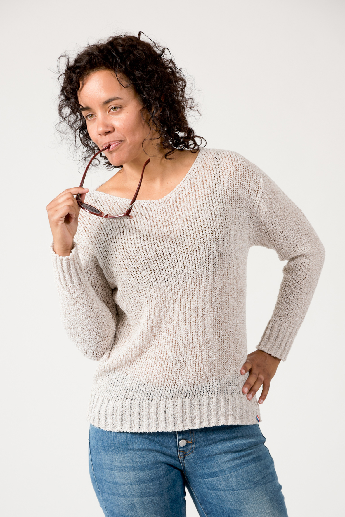 Pull encolure degagee